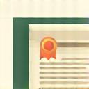 Icon representing online courses with a diploma.